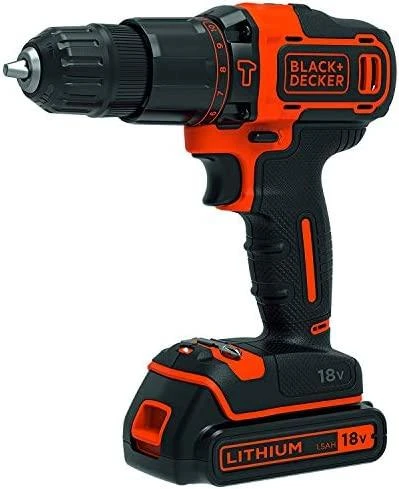 Smūginis suktuvas gręžtuvas Black & Decker BDCHD18-QW, 18V, 1x1,5Ah, 40Nm
