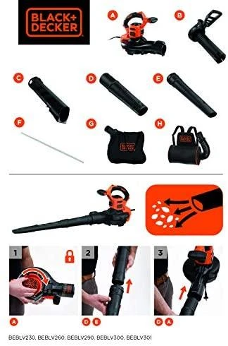 Lapų siurblys-pūstuvas Black & Decker BEBLV290-QS