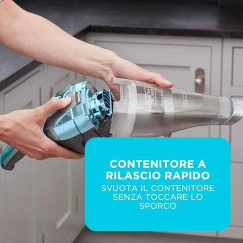 Dulkių siurblys Black & Decker Juodas & Decker NVC220WBC handheld vacuum Mėlyna, Chrome Bagless