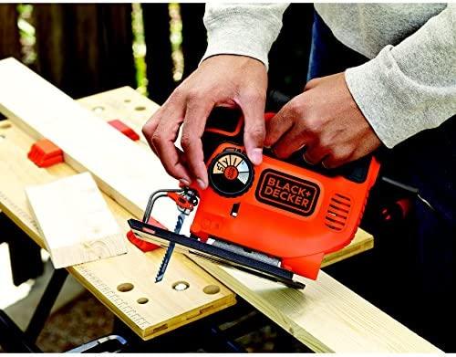 Black & Decker Siaurapjūklis KS801SEK 80 mm 550 W, Kitbox, Juodas & Decker