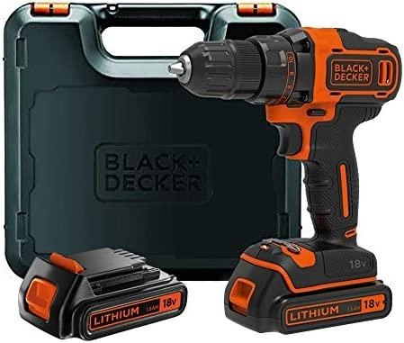 Black & Decker gręžtuvas su lagaminu ir papildoma baterija