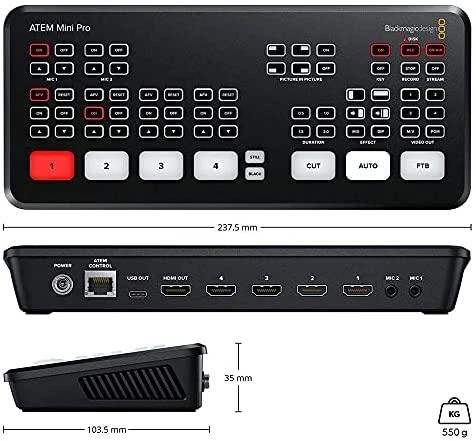Blackmagic Design „Blackmagic ATEM Mini Pro“ HDMI tiesioginio srauto perjungiklis
