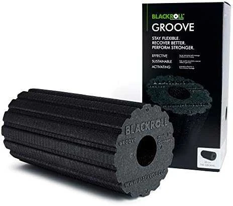 Masažinis volas BLACKROLL® GROOVE STANDARD, juodos spalvos