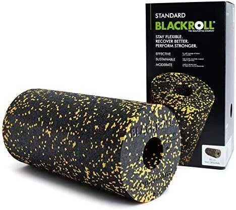 Masažinis putų volelis, Blackroll STANDARD, geltonos / juodos spalvos
