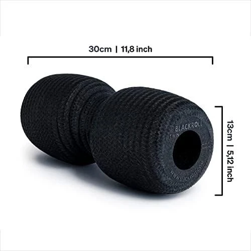 BLACKROLL® TWIN Masažinis volas, juodos spalvos