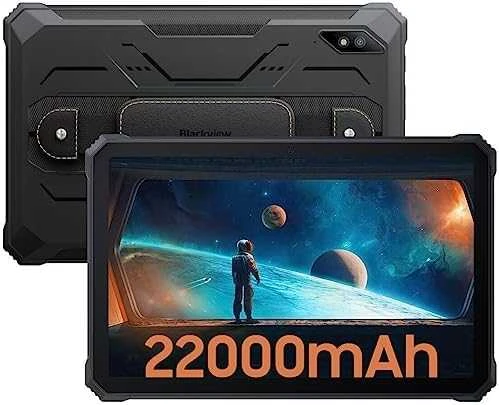 Planšetė Blackview „Active 8 Pro Rugged Tab“ 8 GB / 256 GB, 10,36 colio FHD+ 1200x2000 IPS LCD, aštuonių branduolių procesorius, 16 MP priekinė / 48 MP galinė kamera, 22000 mAh baterija, 33 W laidinis įkrovimas, USB Type-C, „Android 13“, SD kortelės lizdas, MIL-STD-810H, Juodas
