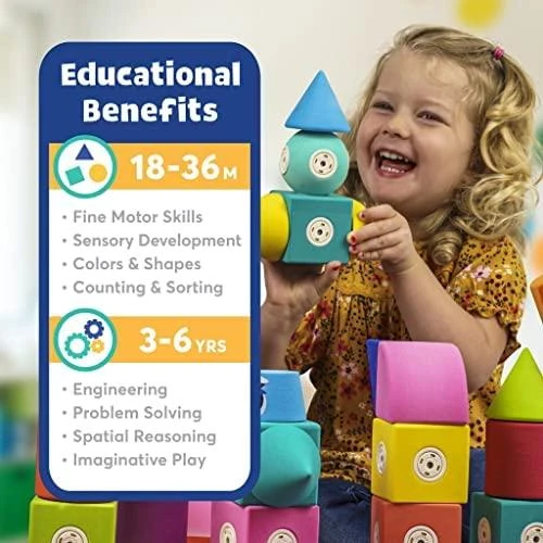 Clics toys MAGNETINIAI BLOKAI CLICS BLOCKAROO 301002 MAŽAS LĖKTUVIAS - PUTOLOŠINIAI BLOKAI ŽAIDIMUI VANDENYJE - 10 ELEMENTŲ