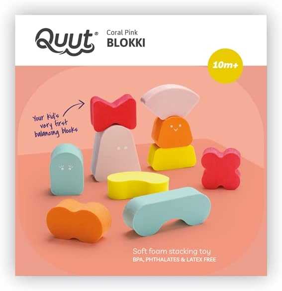 Quut Toys Quut Blokki - Balansuojančios kaladėlės - Koralų rožinė ( 172772 )