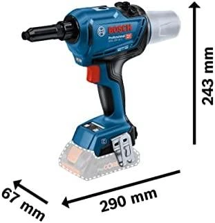Bosch GRG 18V-16 kniediklio techniniai matmenys
