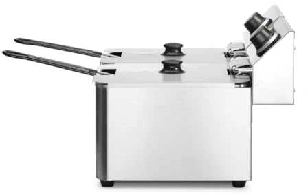 Kitchen Line dvigubo maitinimo gruzdintuvė 7kW 230V 2 x 8L - Hendi 205839