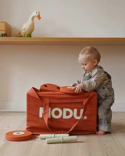 MODU - blokelių transportavimo krepšys | Giliai mėlyna / dangaus mėlyna