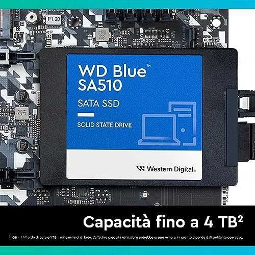 WD Mėlyna SA510 SSD 4TB SATA III 6Gb/s korpusas 2.5" 7mm vidinė vienguba pakuotė, MAITINA „SANDISK“