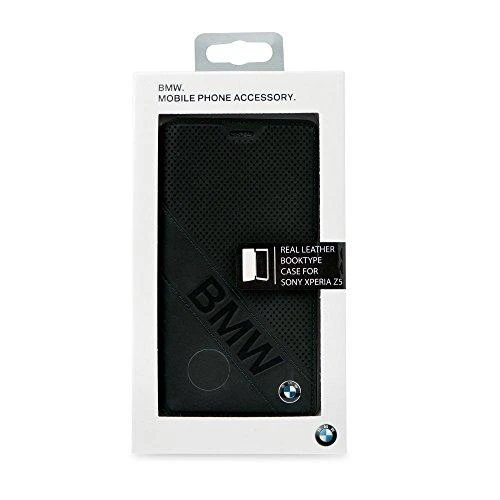 BMW Signature Leather Booktype dėklas, skirtas Sony Z5 - juodas