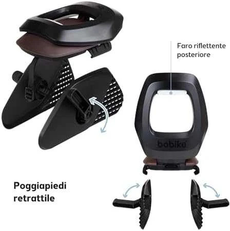 Dviračio kėdutė Bobike Junior ONE, juoda/tamsiai ruda