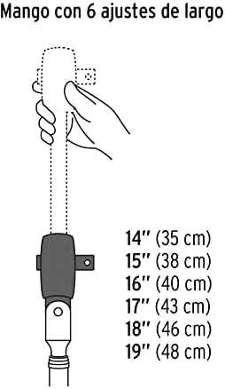 Terkšlė su teleskopine rankena ir pasukama galvute 1/2", 350-490mm Truper®