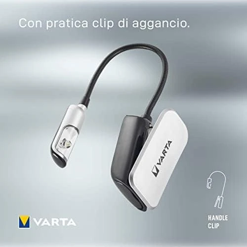 Varta 16618101421 Rankinis spustelėjamas žibintuvėlis Juoda, Sidabras LED