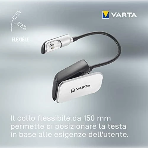 Varta 16618101421 Rankinis spustelėjamas žibintuvėlis Juoda, Sidabras LED
