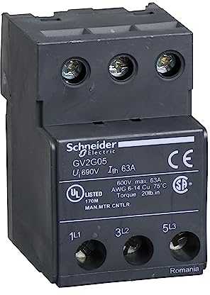 Schneider Electric Geležinkelio tiekimo blokai per GV1L3 (GV2G05)
