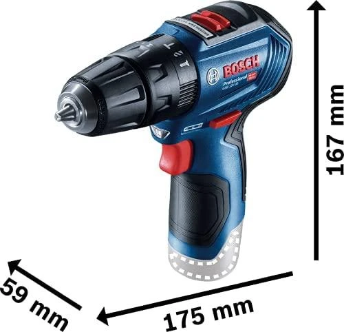 Bosch smūginis suktuvas - gręžtuvas GSB 12V-30 12V 2x2Ah