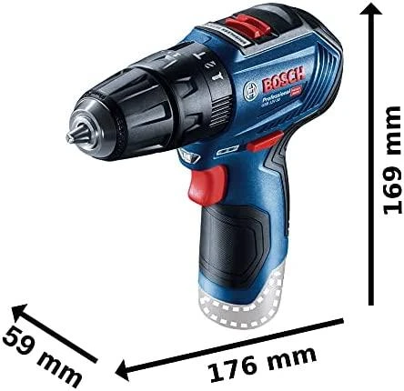 Smūginis suktuvas-gręžtuvas Bosch GSB 12V-30; 12 V; (be akumuliatoriaus ir pakrovėjo)