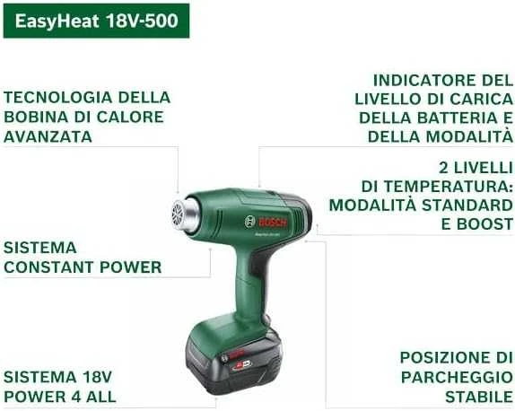 Bosch EasyHeat 18V-500 solo Akum.fenas