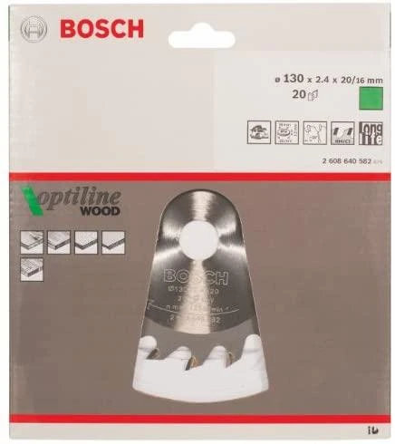 Bosch Disk.pjūkl.diskas 130x16m Optiline Wood