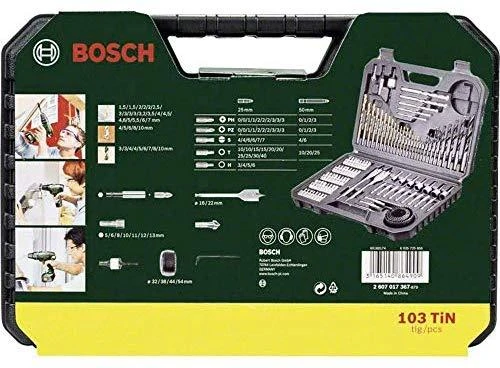 Bosch Grąžtų ir sukimo antgalių komplektas V-Line Titanium 103vnt.