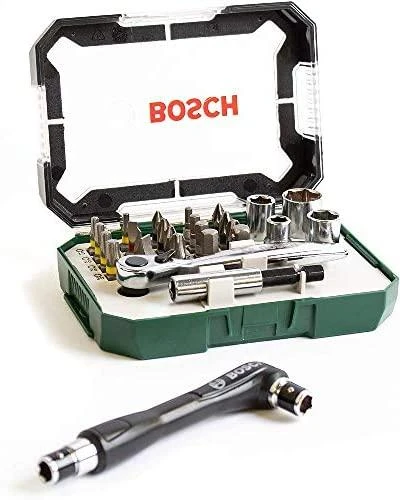 Bosch 26 dalių priedų kompl. su atsuktuvu