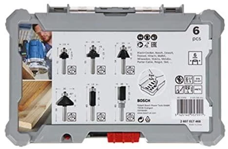 Bosch Apdailai ir kraštų apipjaustymui skirtų frezų rinkinys, 6 vnt. 6mm
