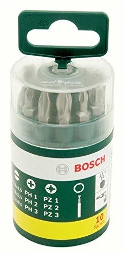 Bosch 10 dalių suktuvo antgalių komplektas
