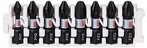 Grąžtas Bosch 8 dalių antgalių kompl. L=25mm, PH & PZ