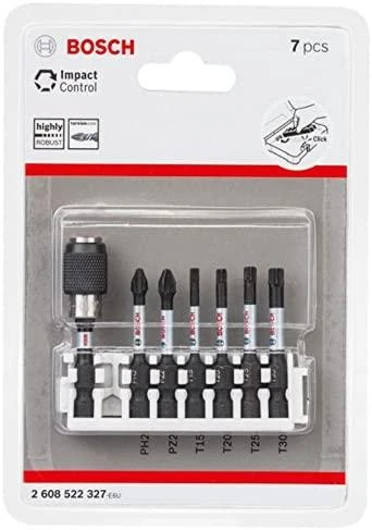 Bosch 7 dalių antgalių kompl. L=50mm, Impact Control