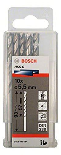 Grąžtas Bosch HSS-G grąžtai metalui 5,5mm, 10 vnt.