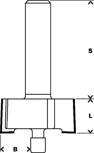 Bosch Freza briaunų nuėmimui HM B=9,5mm,l=12,7mm,kotas 8m