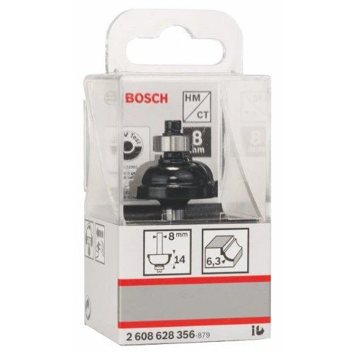 Bosch Suapvalinimo freza HM R=6,3mm, l=14mm,kotas 8mm