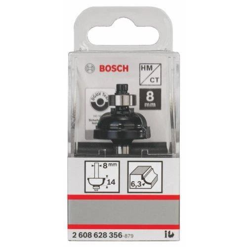 Bosch Suapvalinimo freza HM R=6,3mm, l=14mm,kotas 8mm