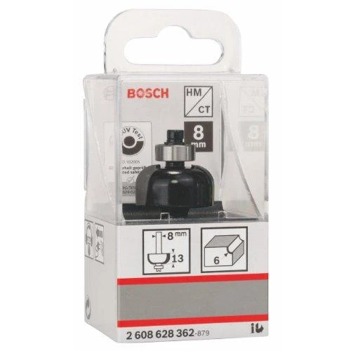 Bosch Dvipusė pusapvalė freza H R=6 mm, l=13 mm,kotas 8mm