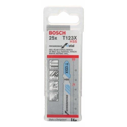 Bosch 25 siaurapj.pjūkleliai T 123 X (Progressor)