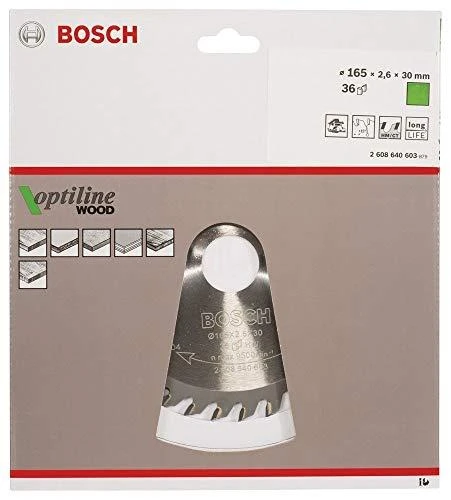 Bosch Disk.pjūkl.diskas 165x30 Optiline Wood
