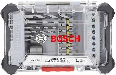 Bosch 35 dalių komplektas metalo grąžtai, antgal.