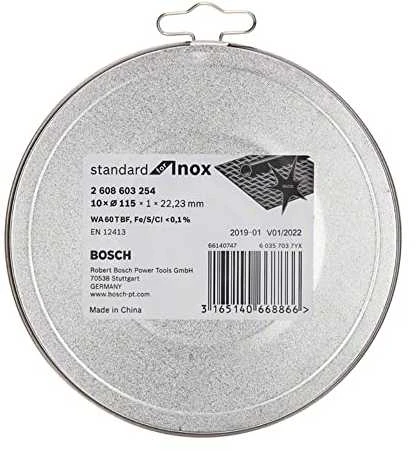Bosch Pjovimo diskas Rapido 115x22x1mm,INOX 10vnt.