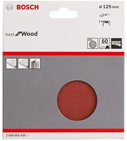 Bosch Šlif.pop.medž.kamp.šlif. D=125 mm,K 60,10 vnt.