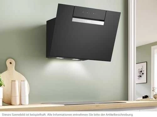 Bosch DWK67FN60 Serija 4, Prie sienos montuojamas gartraukis, 60 cm, skaidrus stiklas su juodu atspaudu, Juoda