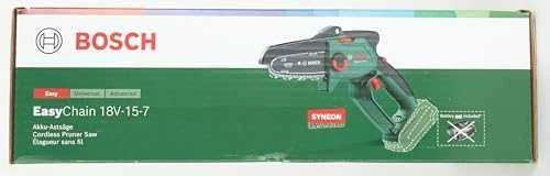 Bosch genėjimo grandininis pjūklas EasyChain 18V-15-7, be akumuliatoriaus ir kroviklio