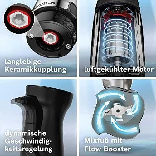 Bosch MSM6M673 Serija 6, Rankinis trintuvas, ErgoMaster, 1000 W, Nerūdijančio plieno