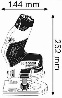 Bosch Akumuliatorinė rankinė freza GKF 12V-8, be akumuliatoriaus ir kroviklio