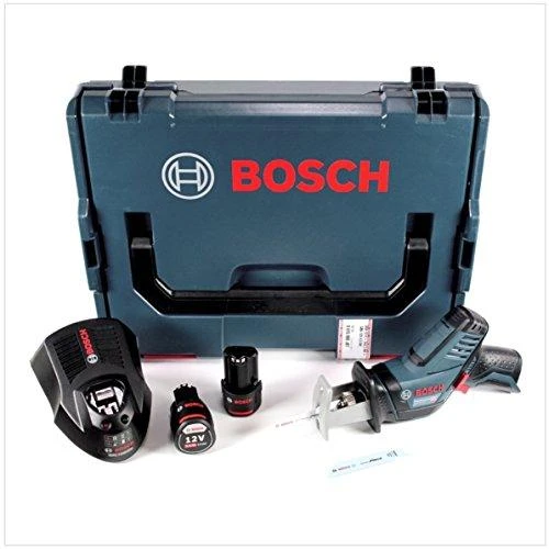 Bosch GSA 12V-14 pjūklas su priedų rinkiniu lagamine