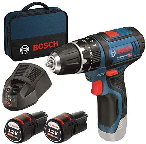 Bosch GSB 12V-15 akumuliatorinis gręžtuvas su krepšiu ir įkrovikliu