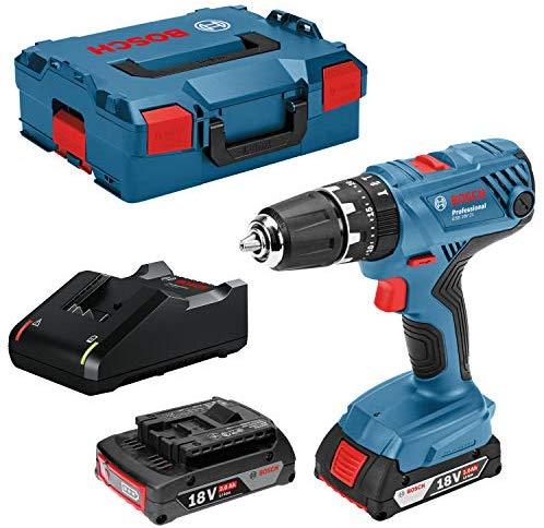 Bosch Akumuliatorinis smūginis gręžtuvas-suktuvas GSB 18V-21, 2x2.0Ah