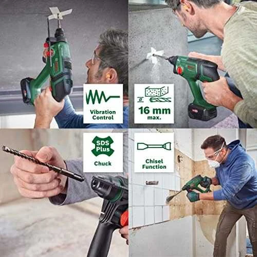 Bosch UniversalHammer 18V naudojimo pavyzdžiai